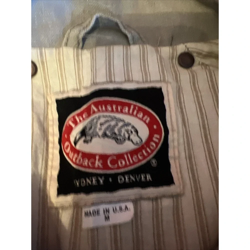 Australian Outback Collection Cotton  Duster Men Coat‎ Sz M Cape Missing Jacket